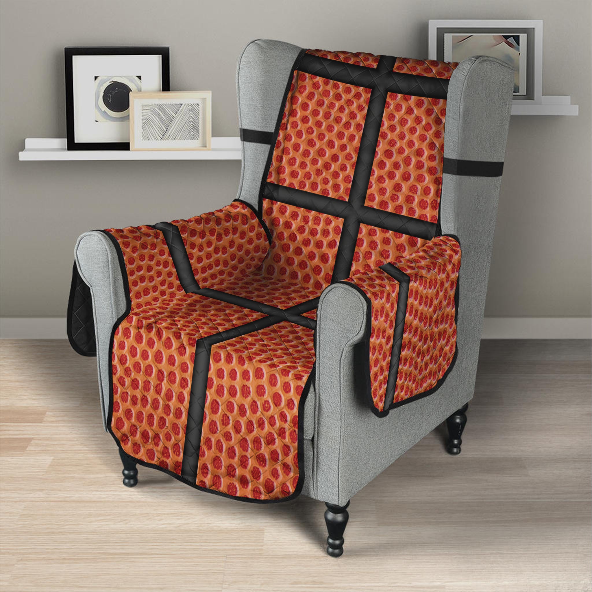 Basketball Ball Print Armchair Protector