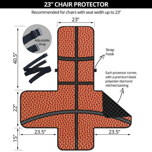 Basketball Ball Print Armchair Protector