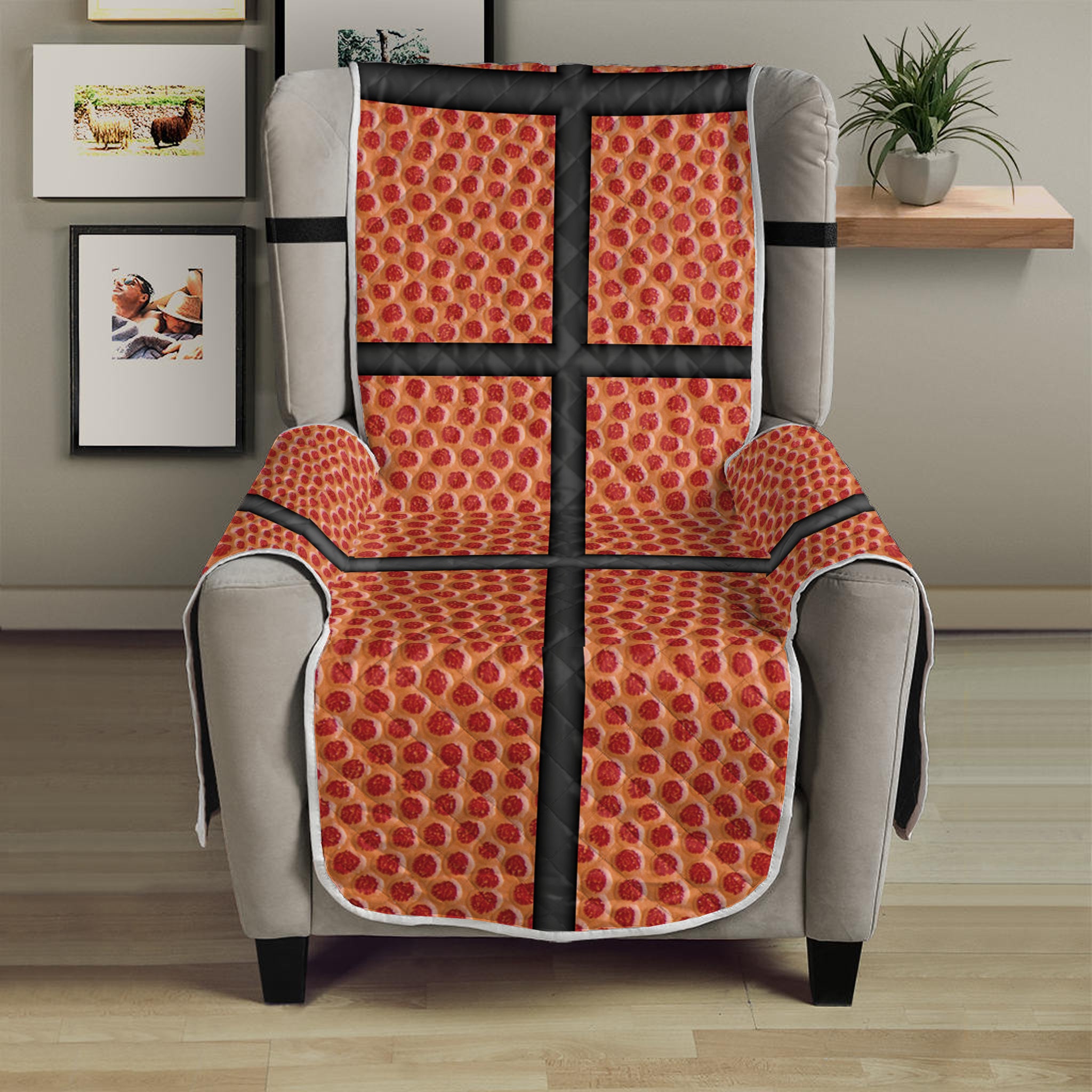 Basketball Ball Print Armchair Protector