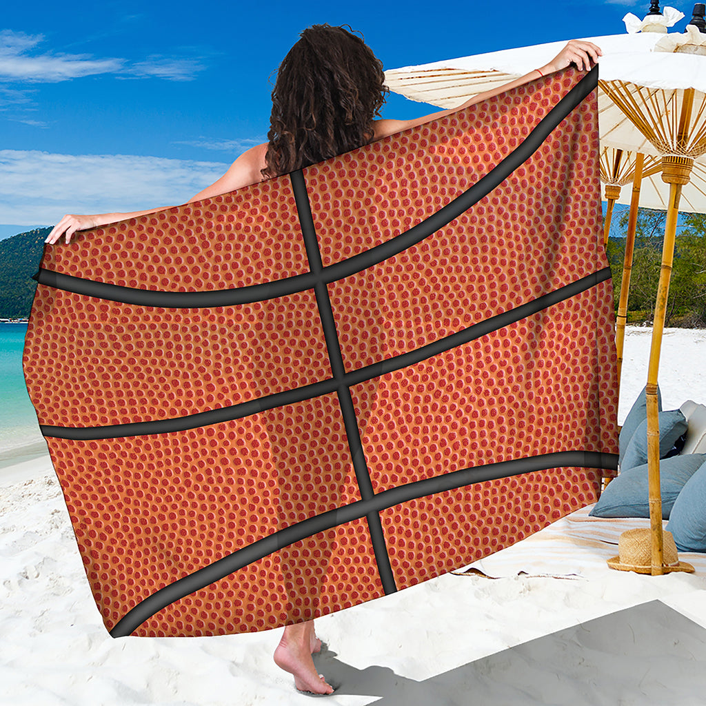 Basketball Ball Print Beach Sarong Wrap