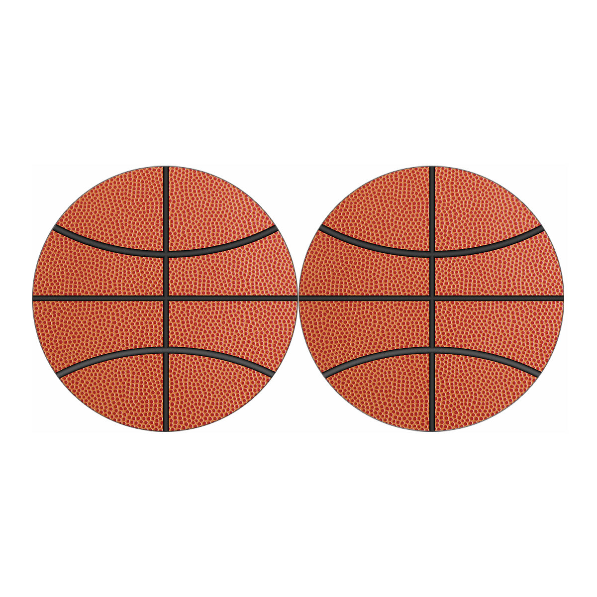 Basketball Ball Print Car Coasters