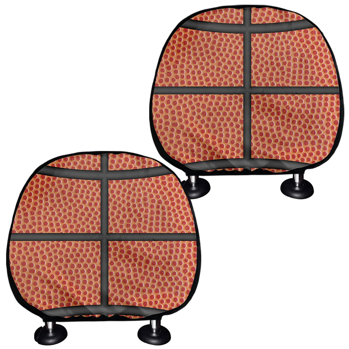 Basketball Ball Print Car Headrest Covers