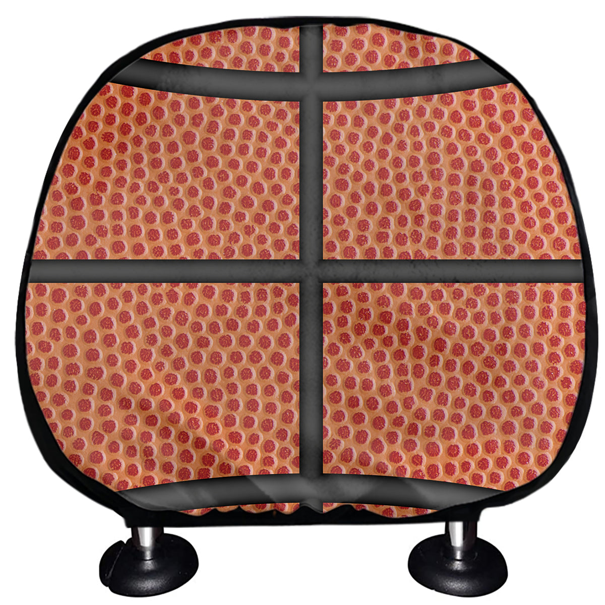 Basketball Ball Print Car Headrest Covers