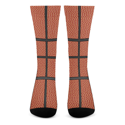 Basketball Ball Print Crew Socks
