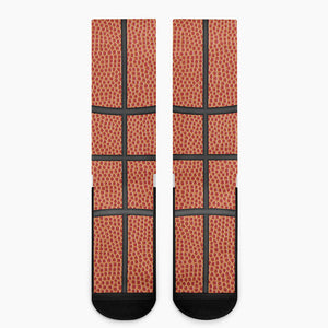 Basketball Ball Print Crew Socks