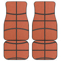 Basketball Ball Print Front and Back Car Floor Mats