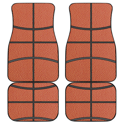 Basketball Ball Print Front and Back Car Floor Mats