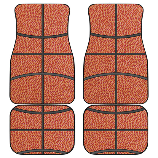 Basketball Ball Print Front and Back Car Floor Mats