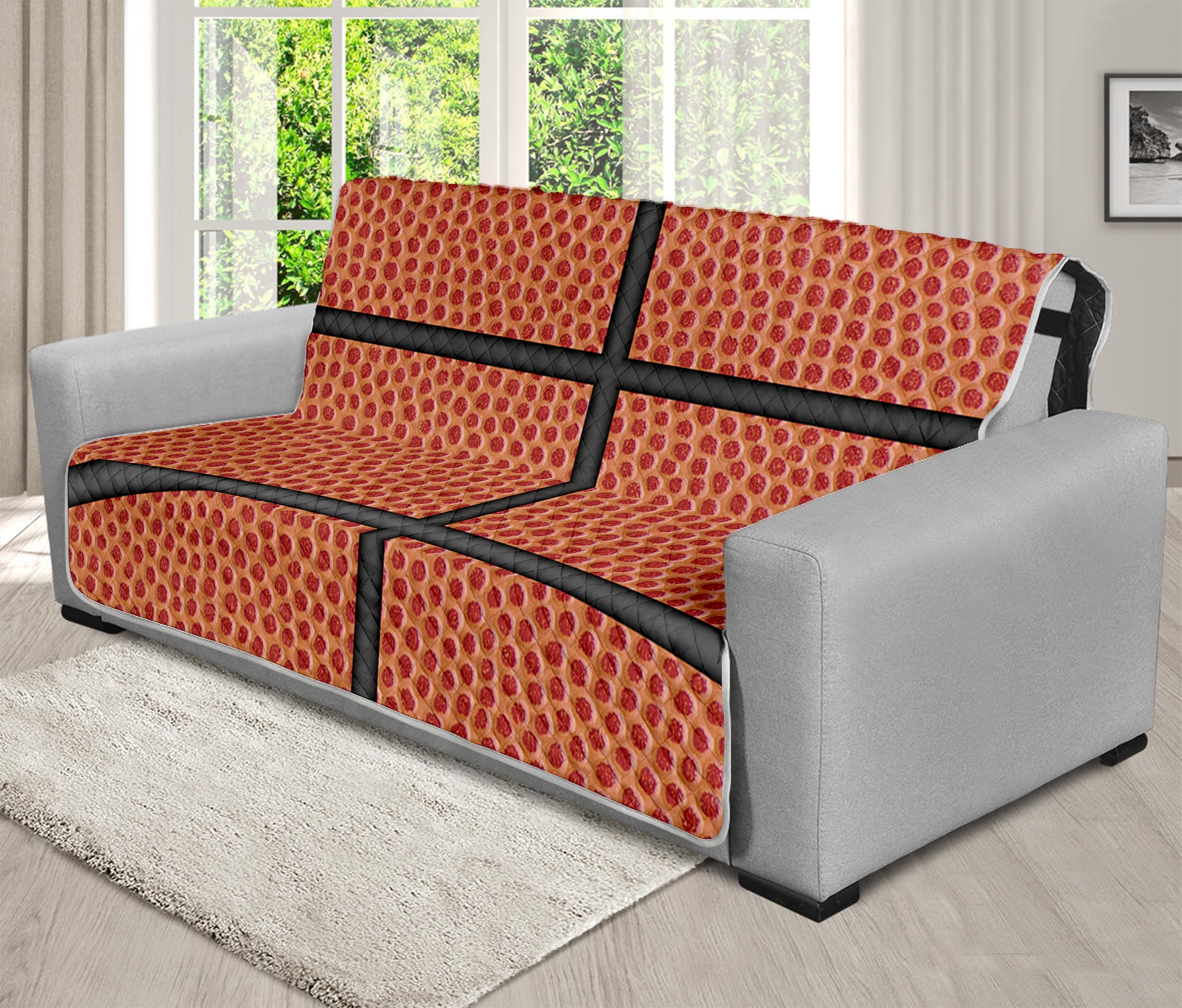 Basketball Ball Print Futon Protector