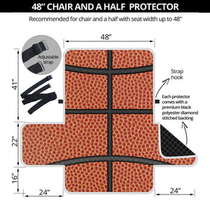 Basketball Ball Print Half Sofa Protector