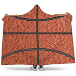 Basketball Ball Print Hooded Blanket