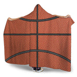 Basketball Ball Print Hooded Blanket