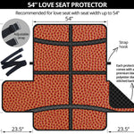 Basketball Ball Print Loveseat Protector