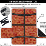 Basketball Ball Print Loveseat Protector