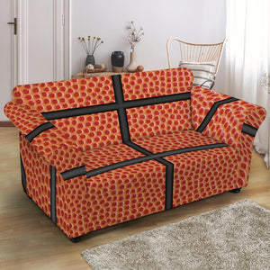 Basketball Ball Print Loveseat Slipcover