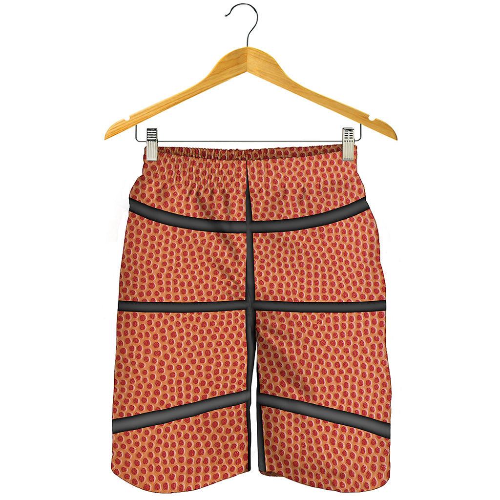 Basketball Ball Print Men's Shorts