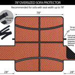 Basketball Ball Print Oversized Sofa Protector