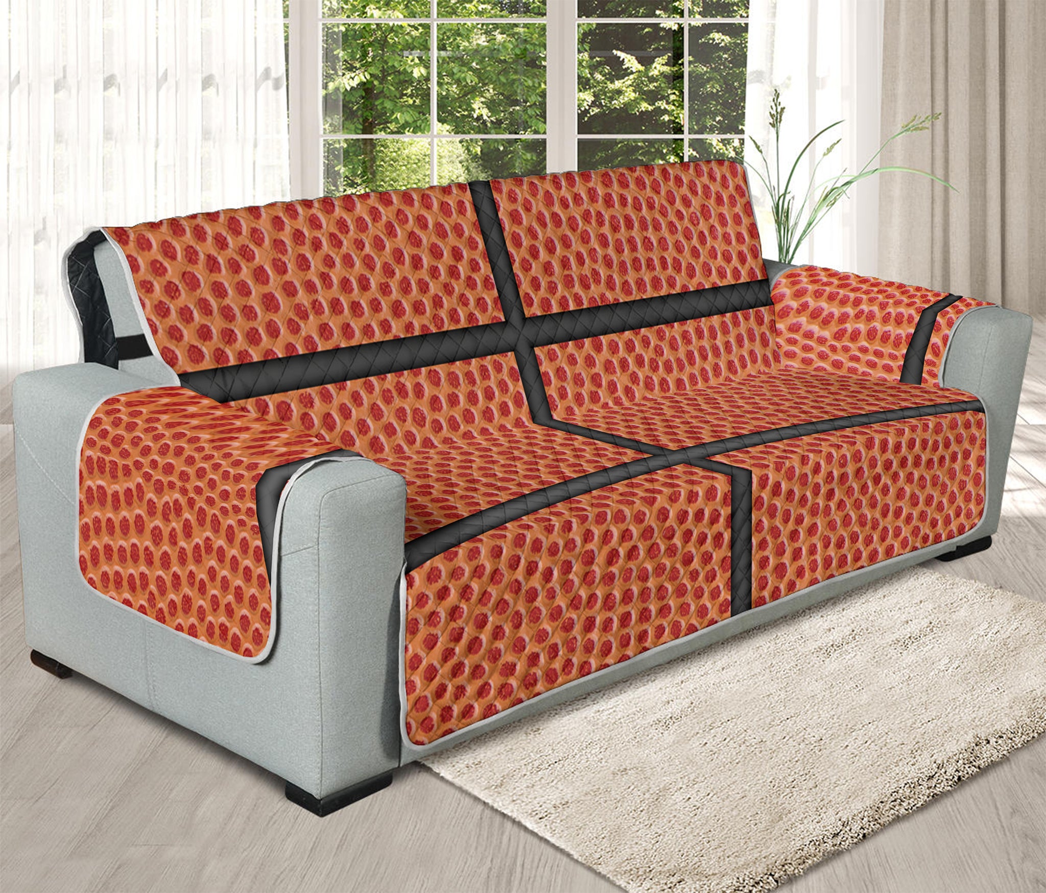 Basketball Ball Print Oversized Sofa Protector