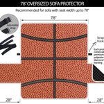 Basketball Ball Print Oversized Sofa Protector