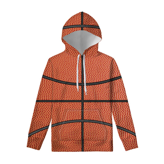 Basketball Ball Print Pullover Hoodie