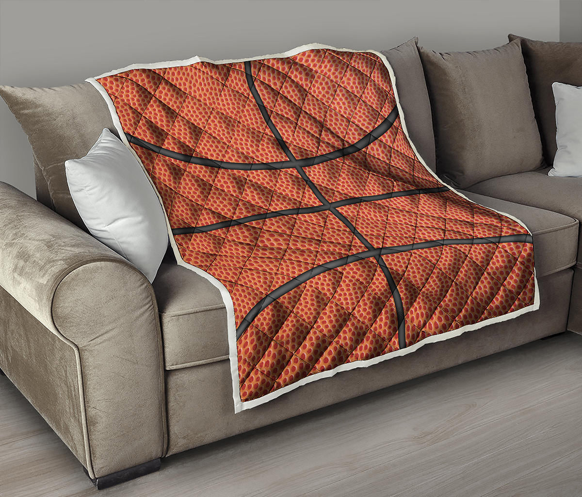 Basketball Ball Print Quilt