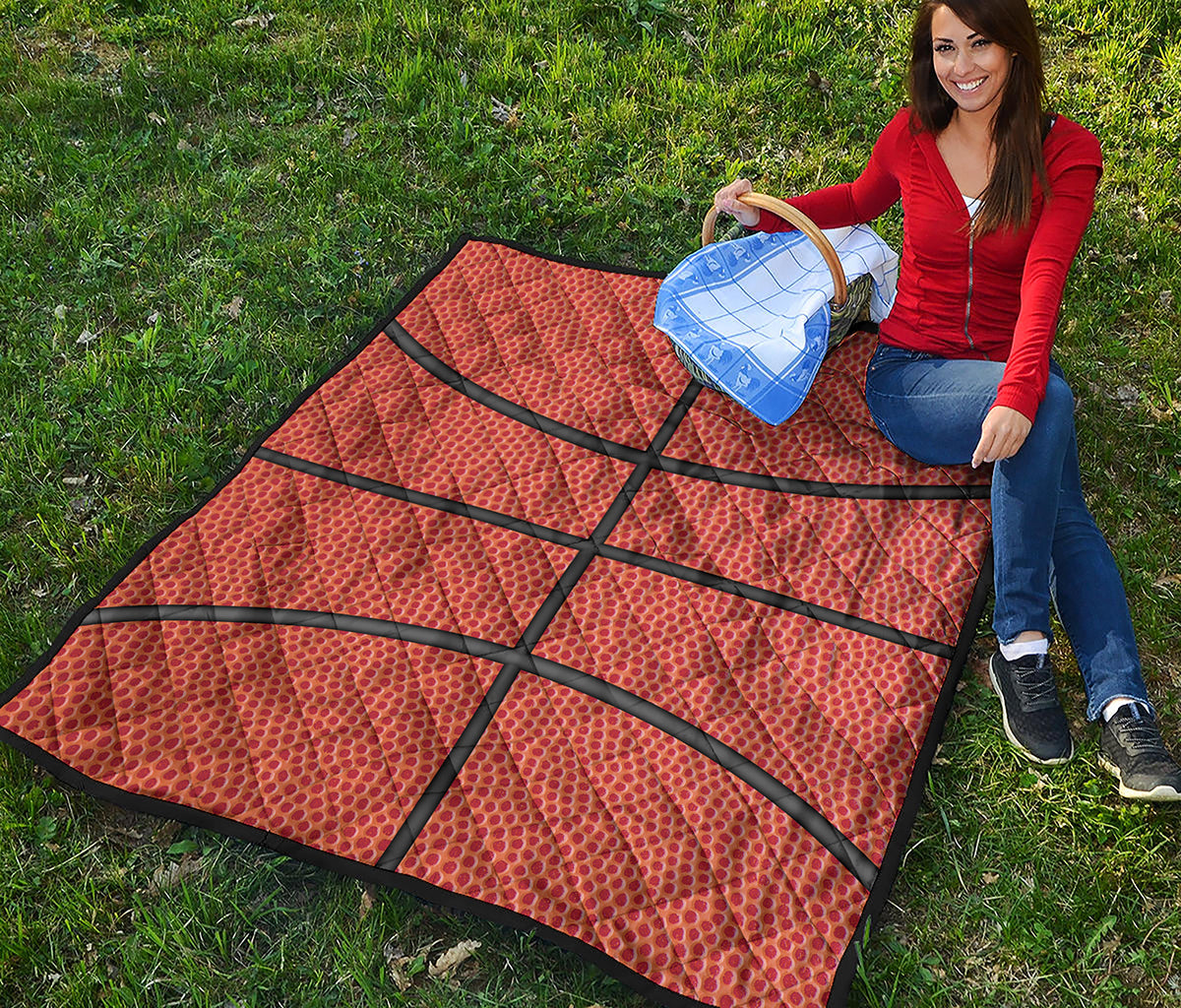 Basketball Ball Print Quilt