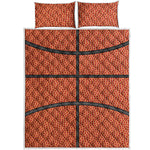 Basketball Ball Print Quilt Bed Set