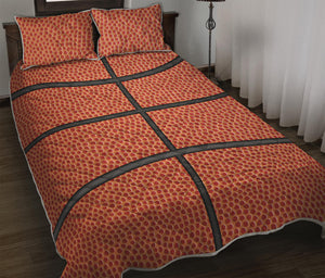 Basketball Ball Print Quilt Bed Set