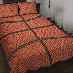 Basketball Ball Print Quilt Bed Set