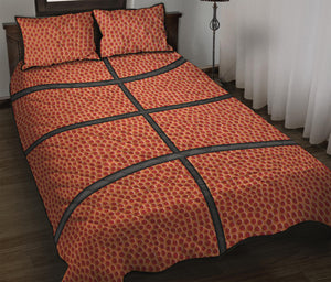 Basketball Ball Print Quilt Bed Set