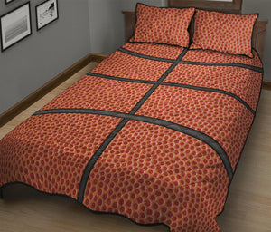 Basketball Ball Print Quilt Bed Set