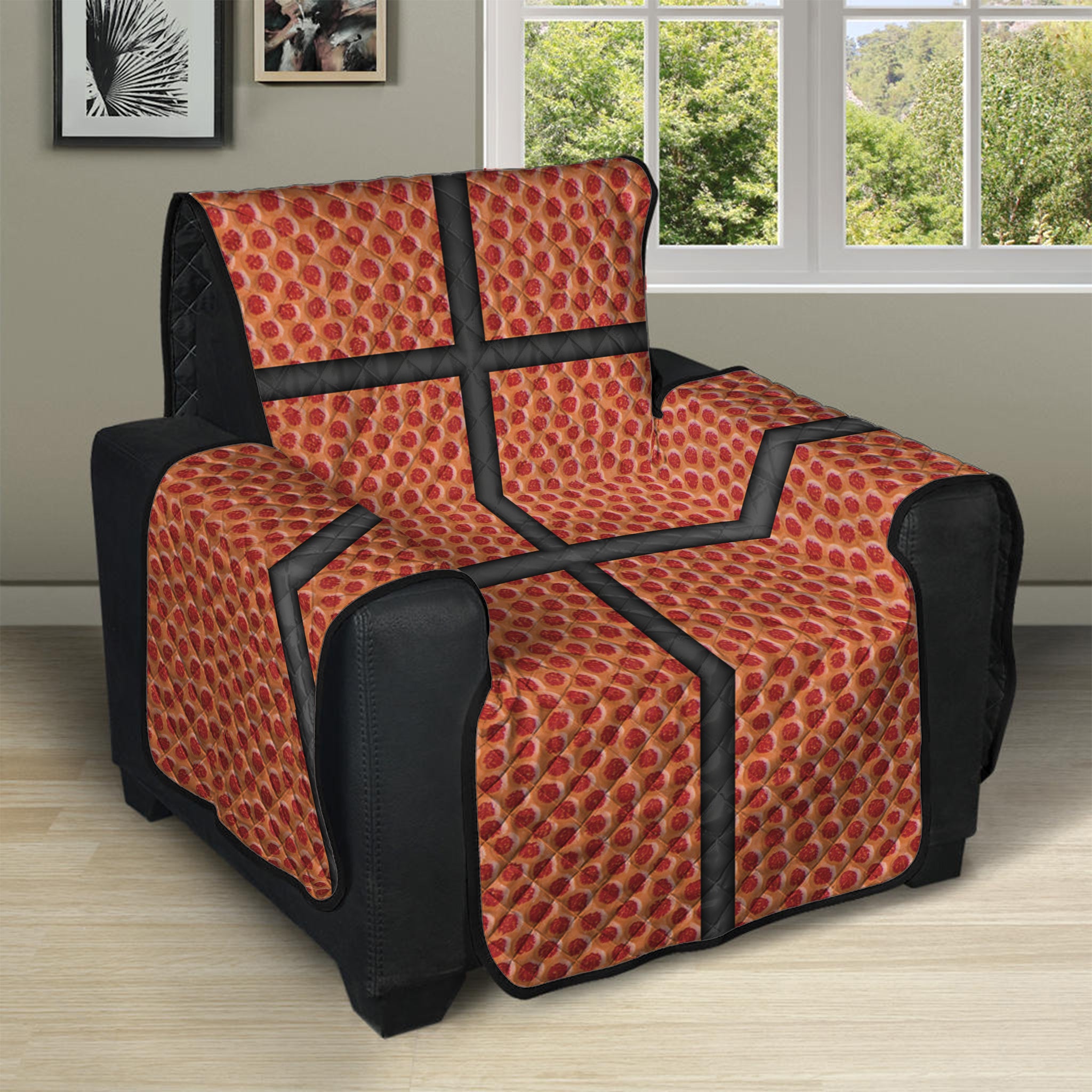 Basketball Ball Print Recliner Protector