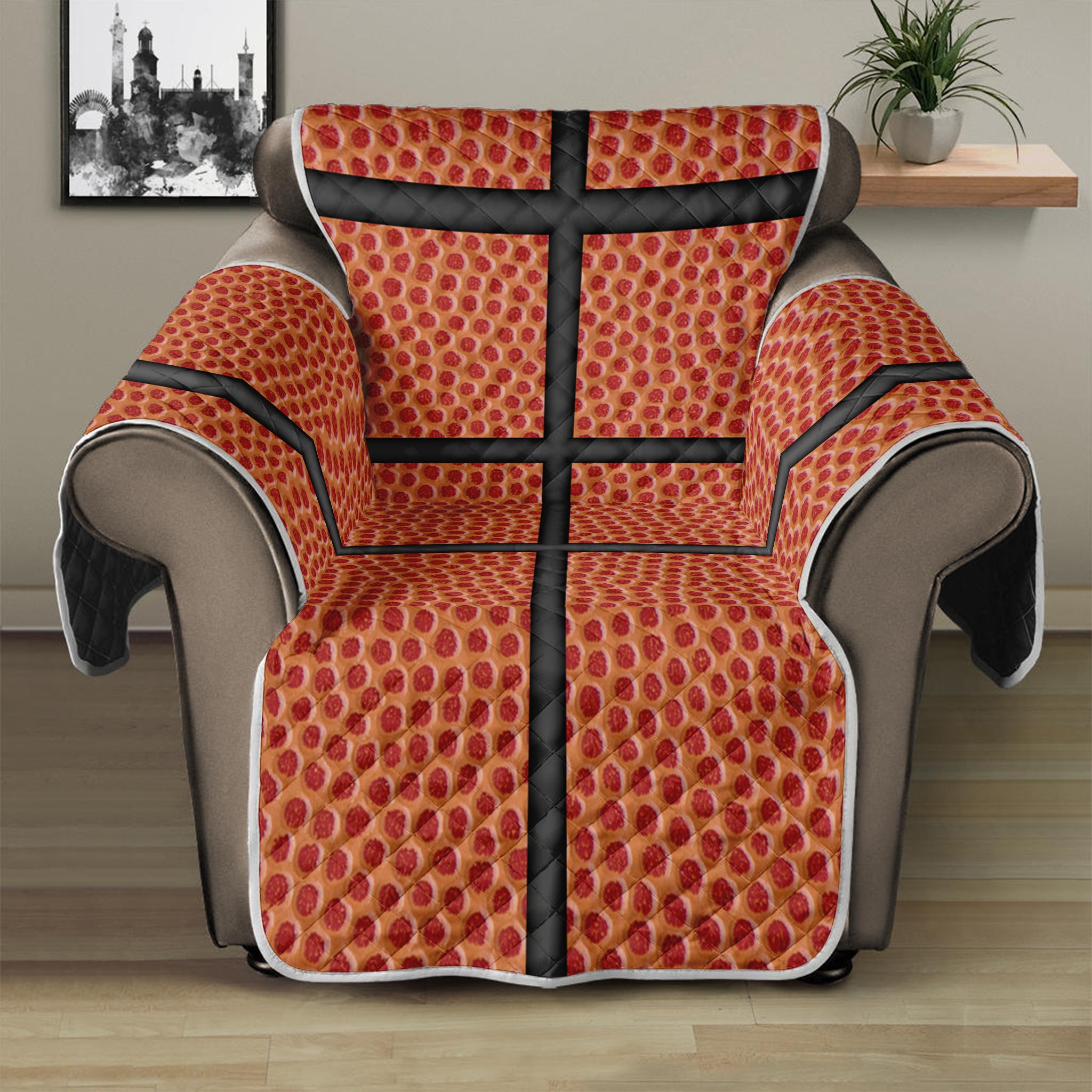 Basketball Ball Print Recliner Protector