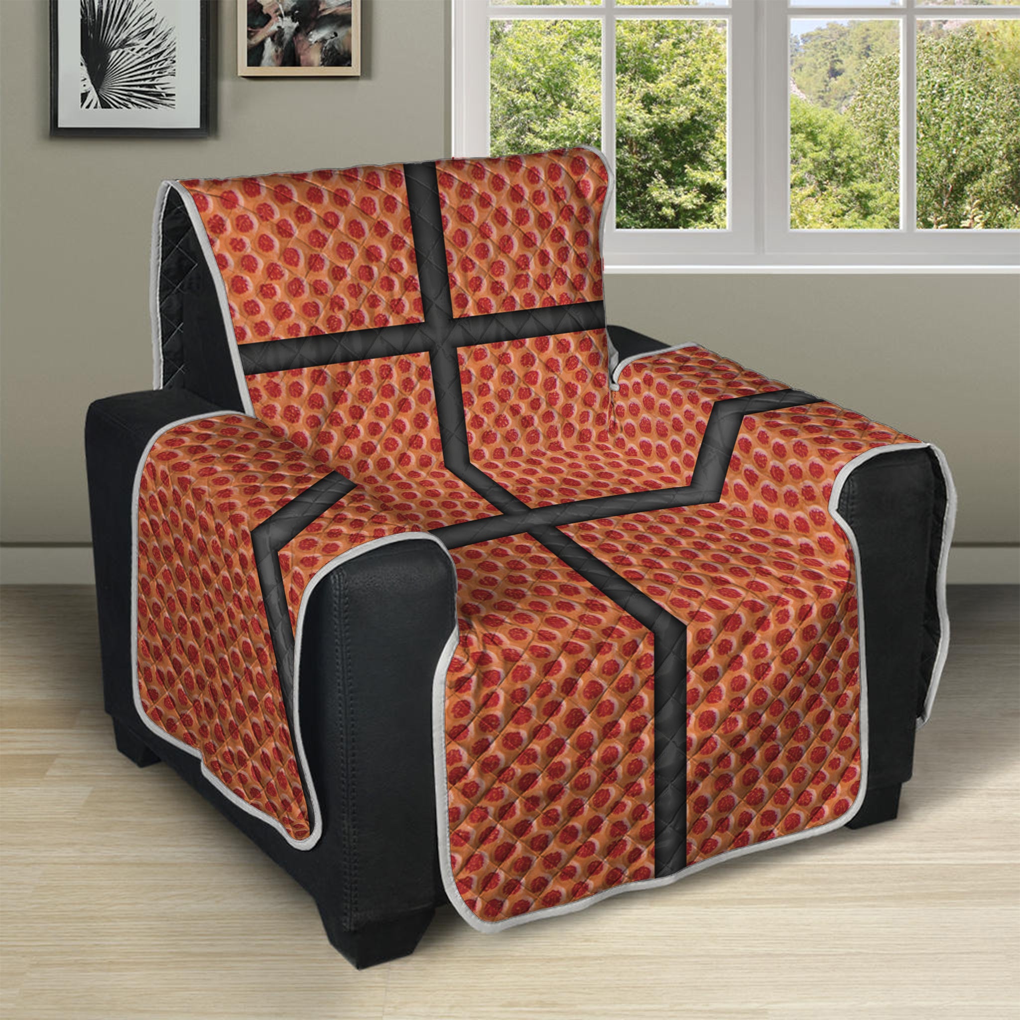 Basketball Ball Print Recliner Protector