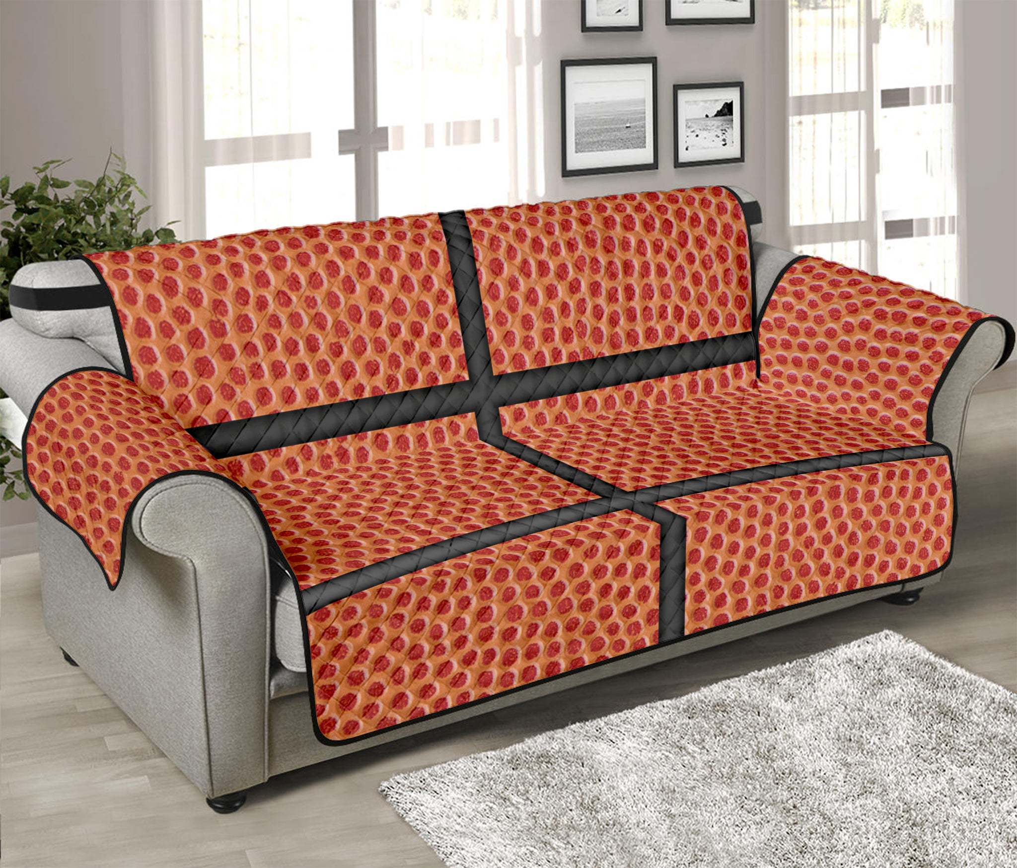 Basketball Ball Print Sofa Protector