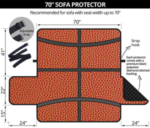 Basketball Ball Print Sofa Protector