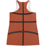 Basketball Ball Print Women's Racerback Tank Top