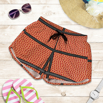 Basketball Ball Print Women's Shorts