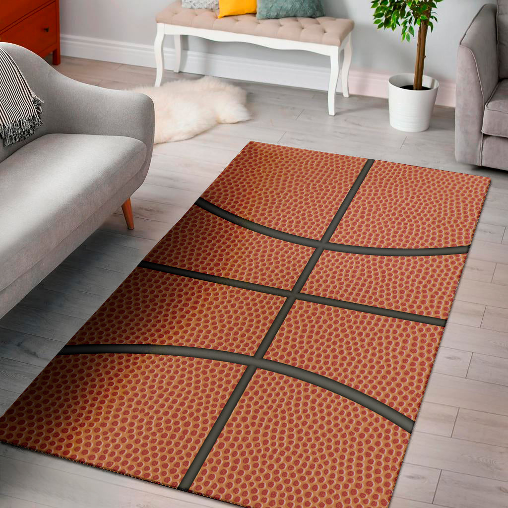 Basketball Ball Texture Print Area Rug