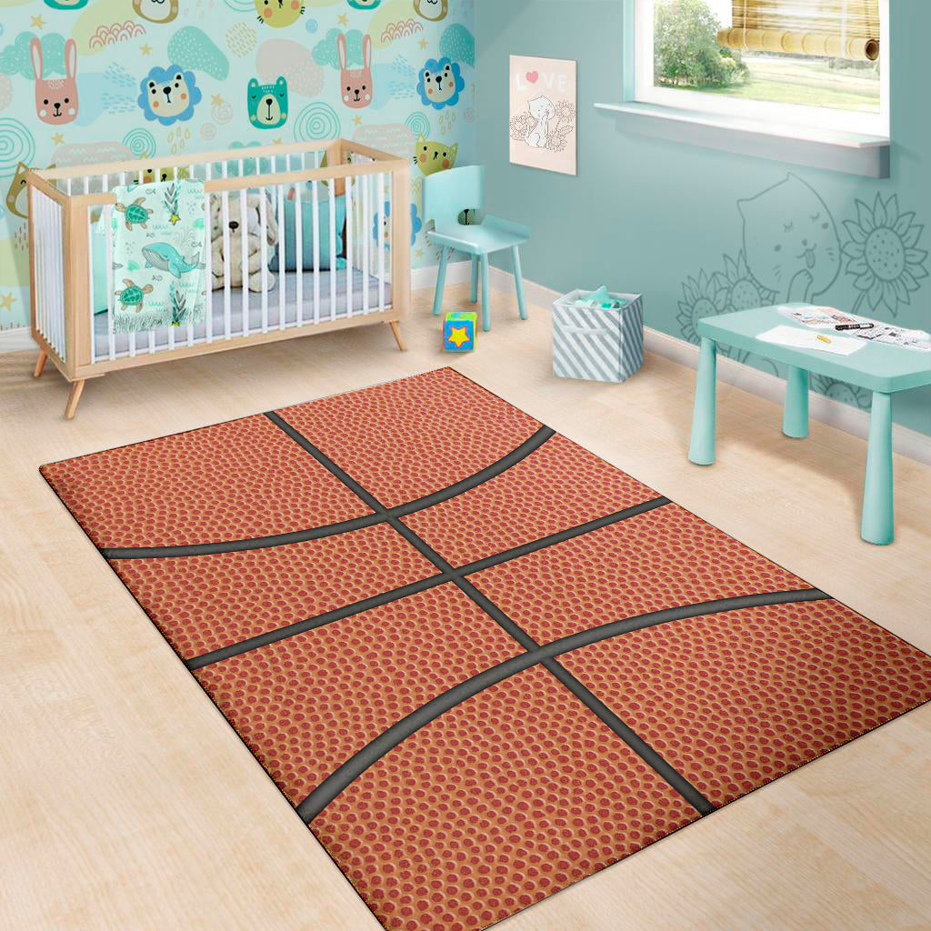 Basketball Ball Texture Print Area Rug