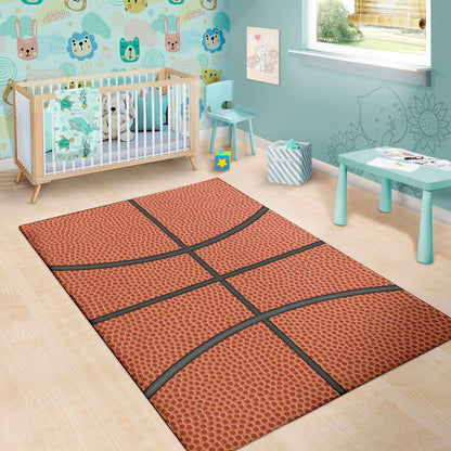 Basketball Ball Texture Print Area Rug