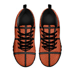 Basketball Ball Texture Print Black Sneakers