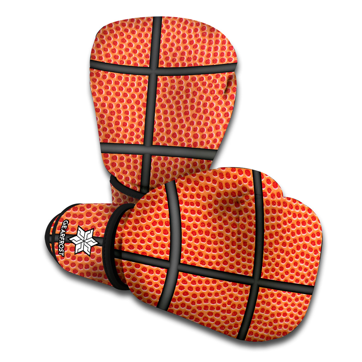 Basketball Ball Texture Print Boxing Gloves