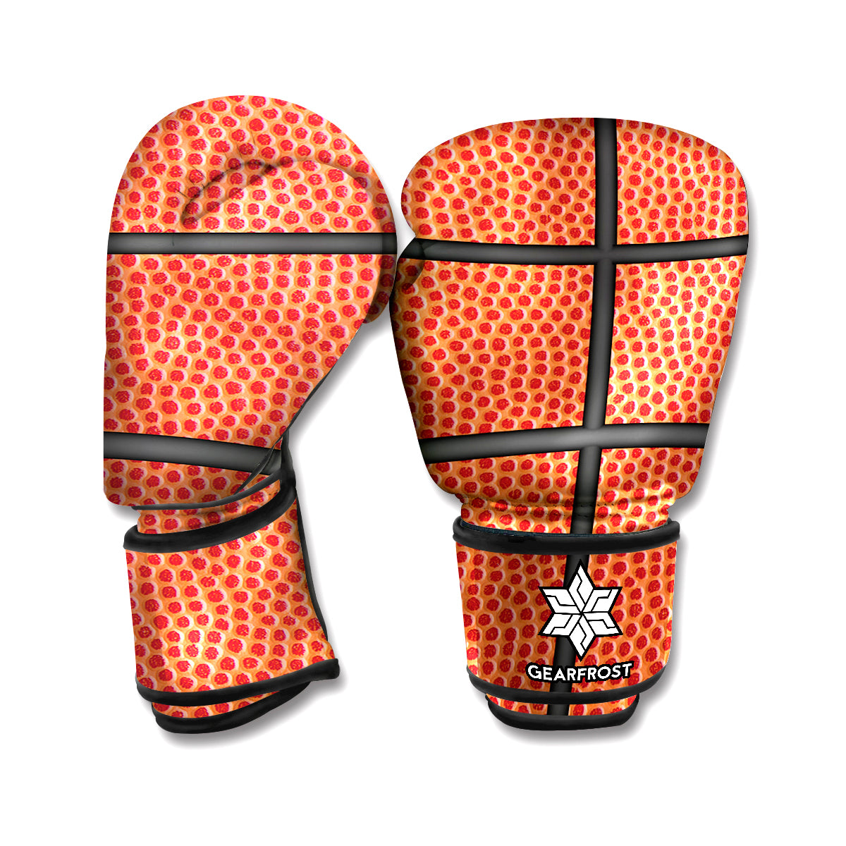 Basketball Ball Texture Print Boxing Gloves