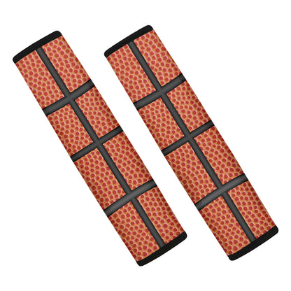 Basketball Ball Texture Print Car Seat Belt Covers