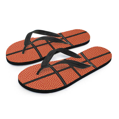 Basketball Ball Texture Print Flip Flops