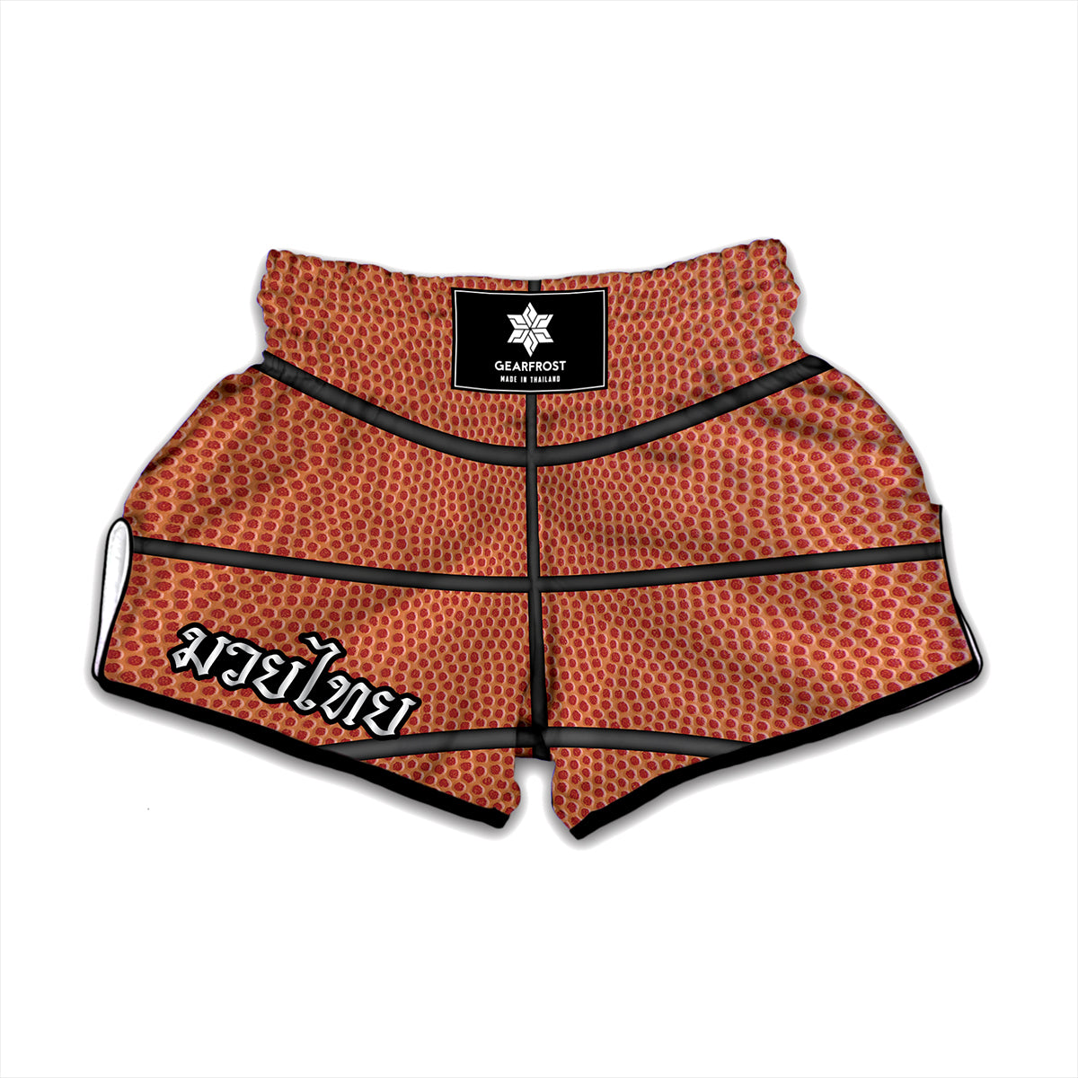 Basketball Ball Texture Print Muay Thai Boxing Shorts