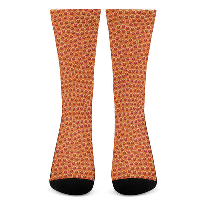 Basketball Bumps Print Crew Socks