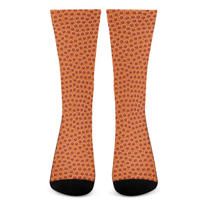 Basketball Bumps Print Crew Socks