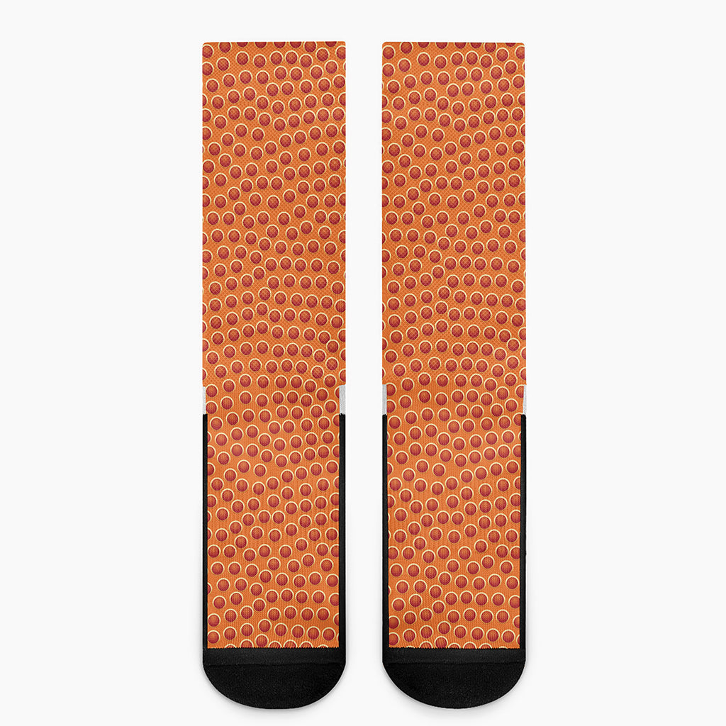 Basketball Bumps Print Crew Socks